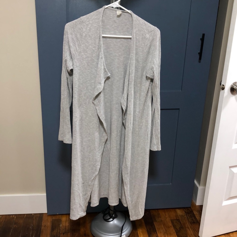 Long, Grey Cardigan